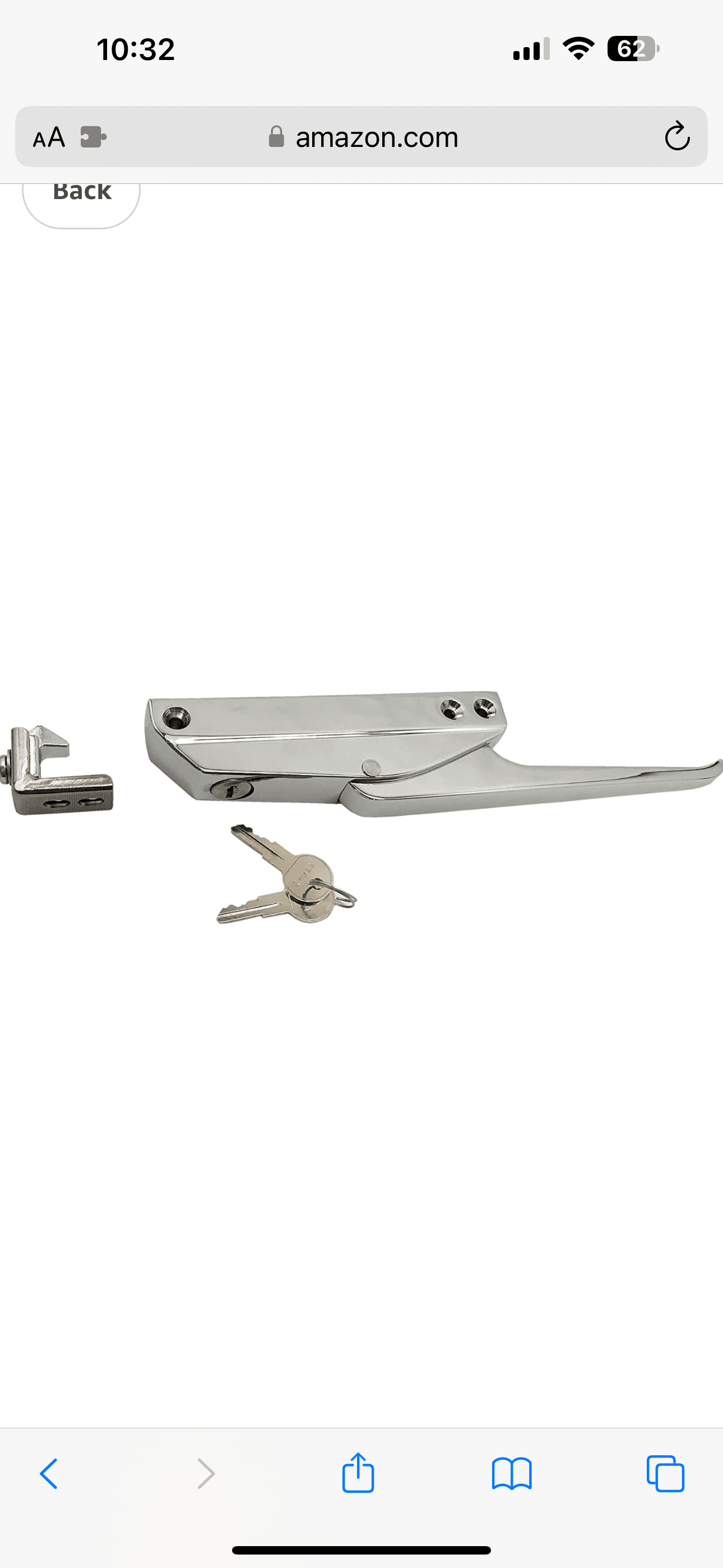 Straight Handle Edgemount Latch (with Key) for Most 3BX, 2BRX, 3B, 2BR mortuary coolers -  American Mortuary Coolers Powered by Funeral Source One Supply Company 