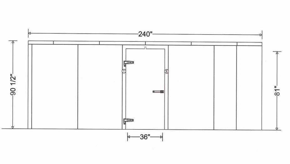 20' x 20' Walk-In Cooler AMC Model #2020 - American Mortuary Coolers Powered by Funeral Source One Supply Company 