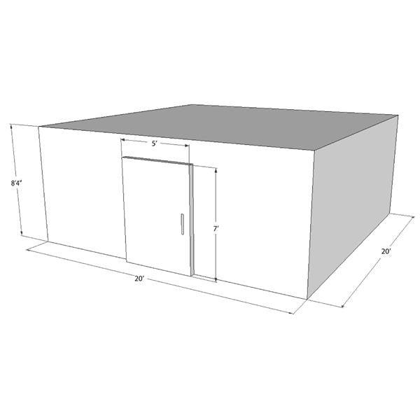 20' x 20' Walk-In Cooler AMC Model #2020 - American Mortuary Coolers Powered by Funeral Source One Supply Company 