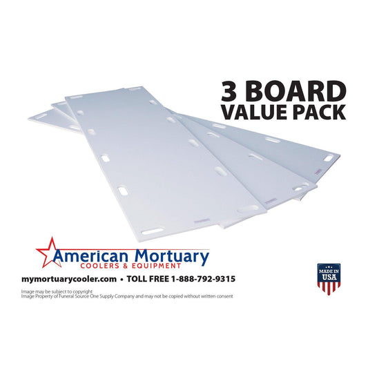 HD Mortuary Plastic Storage Board (Set of 3) -  American Mortuary Coolers Powered by Funeral Source One Supply Company 