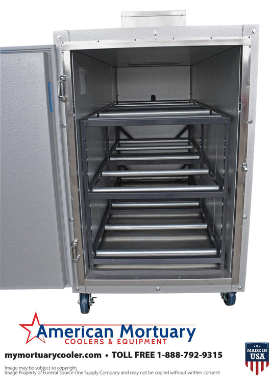 Three Body Extra Large Mortuary Cooler Mortuary Cooler Model 3BX - American Mortuary Coolers Powered by Funeral Source One Supply Company 