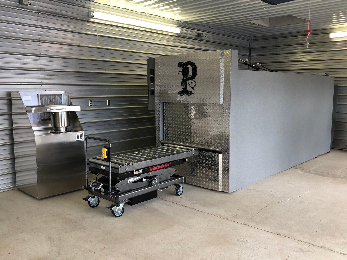 Powered Scissor Lift System HD 1000 MAX Multi-Directional Top -  American Mortuary Coolers Powered by Funeral Source One Supply Company 