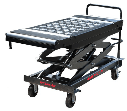 Heavy-Duty Manual Hydraulic Crematory Scissor Lift - American Mortuary Coolers Powered by Funeral Source One Supply Company 