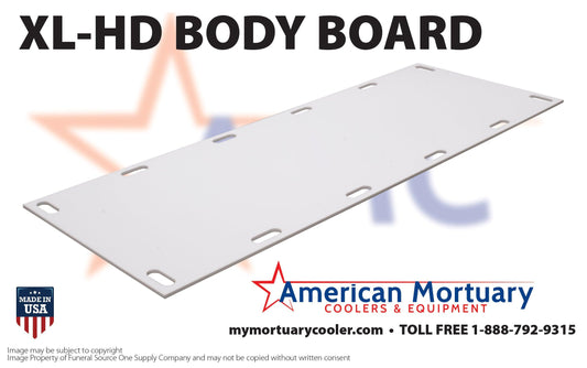 XL-HD Oversized Mortuary Plastic Storage Board -  American Mortuary Coolers Powered by Funeral Source One Supply Company 