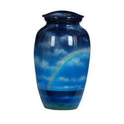 Urn Hand Crafted Rainbow -  American Mortuary Coolers Powered by Funeral Source One Supply Company 