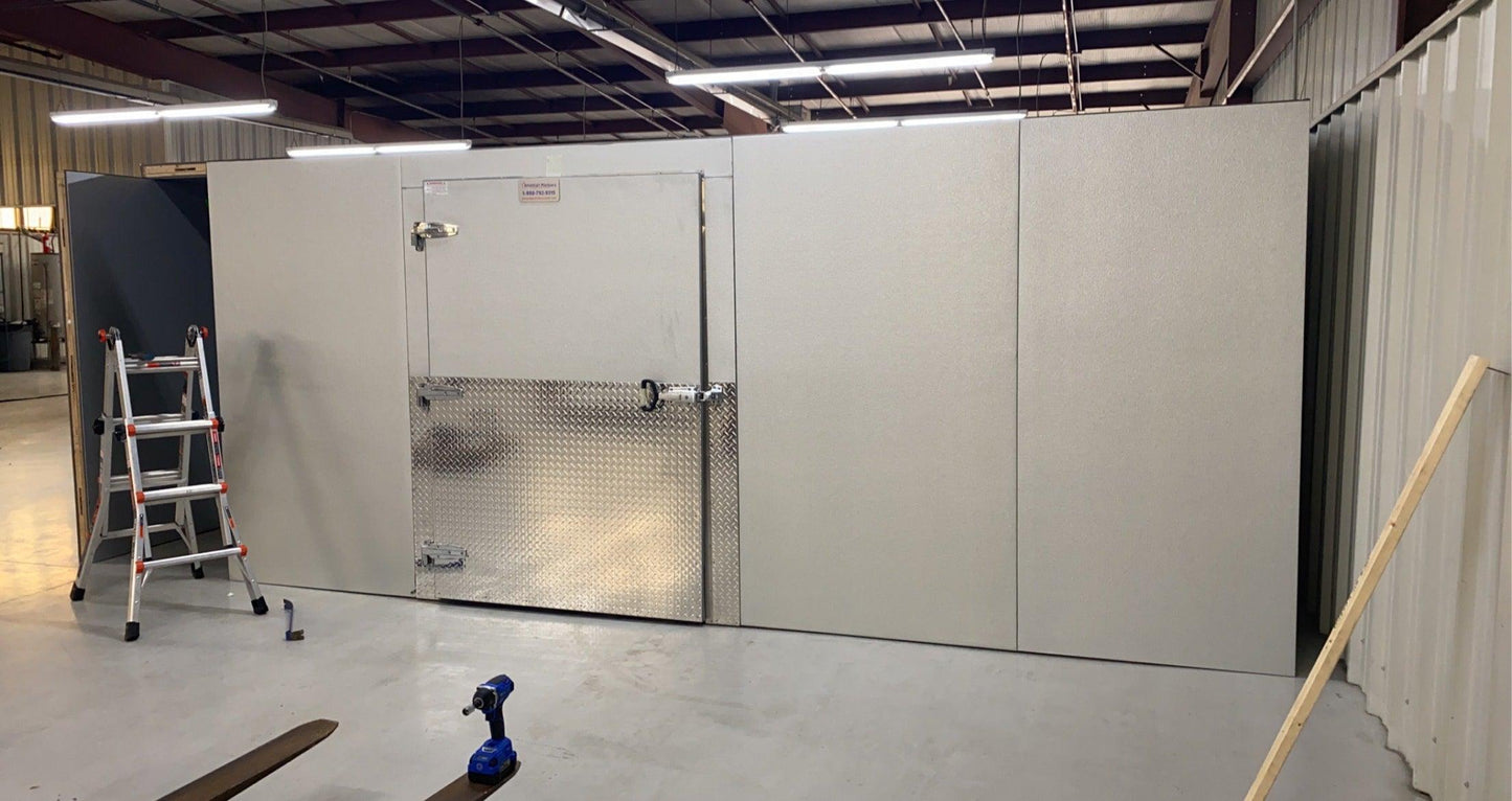 20' x 20' Walk-In Cooler AMC Model #2020 - American Mortuary Coolers Powered by Funeral Source One Supply Company 