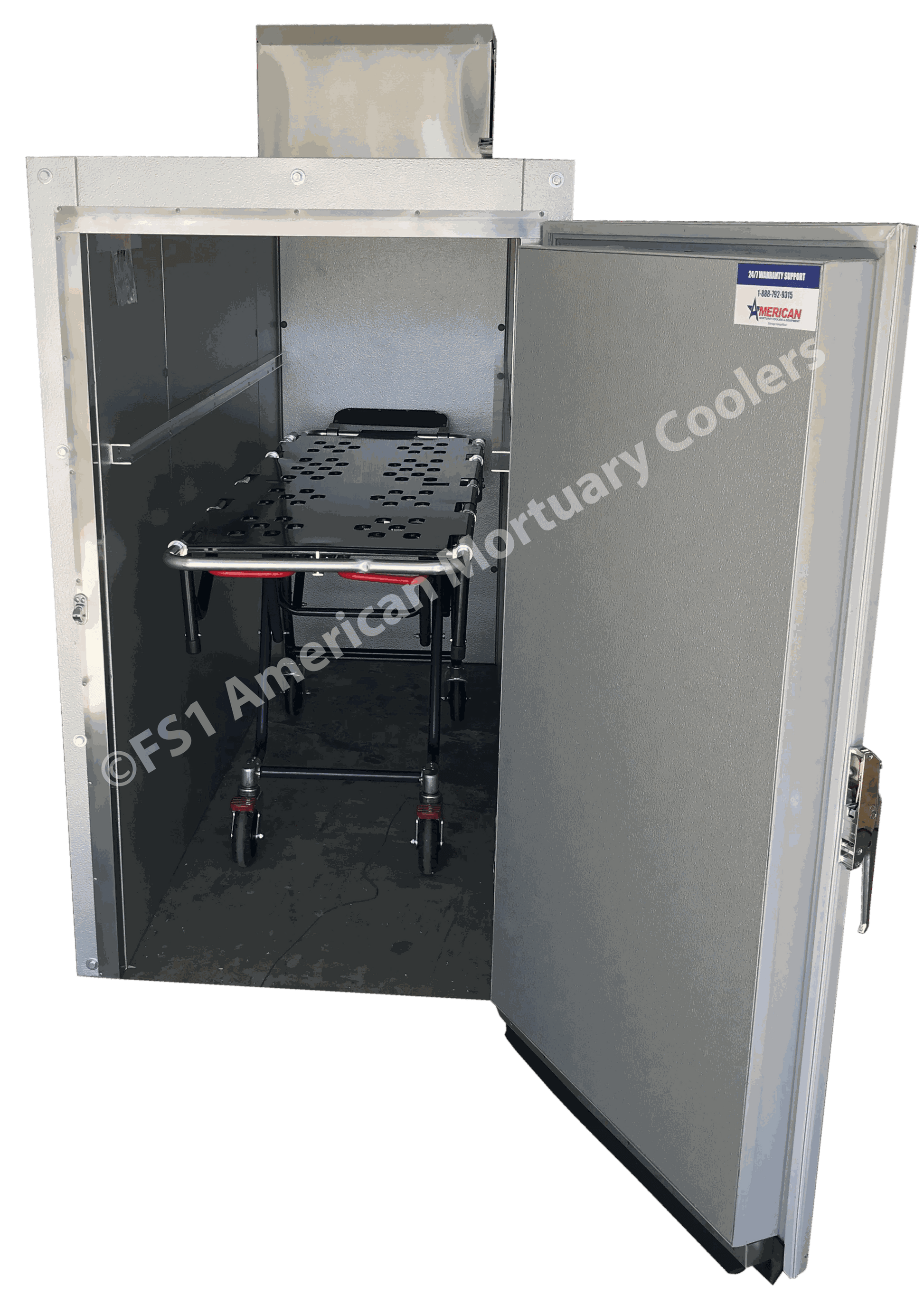 2 Body Roll In Style Mortuary Cooler - American Mortuary Coolers Powered by Funeral Source One Supply Company 