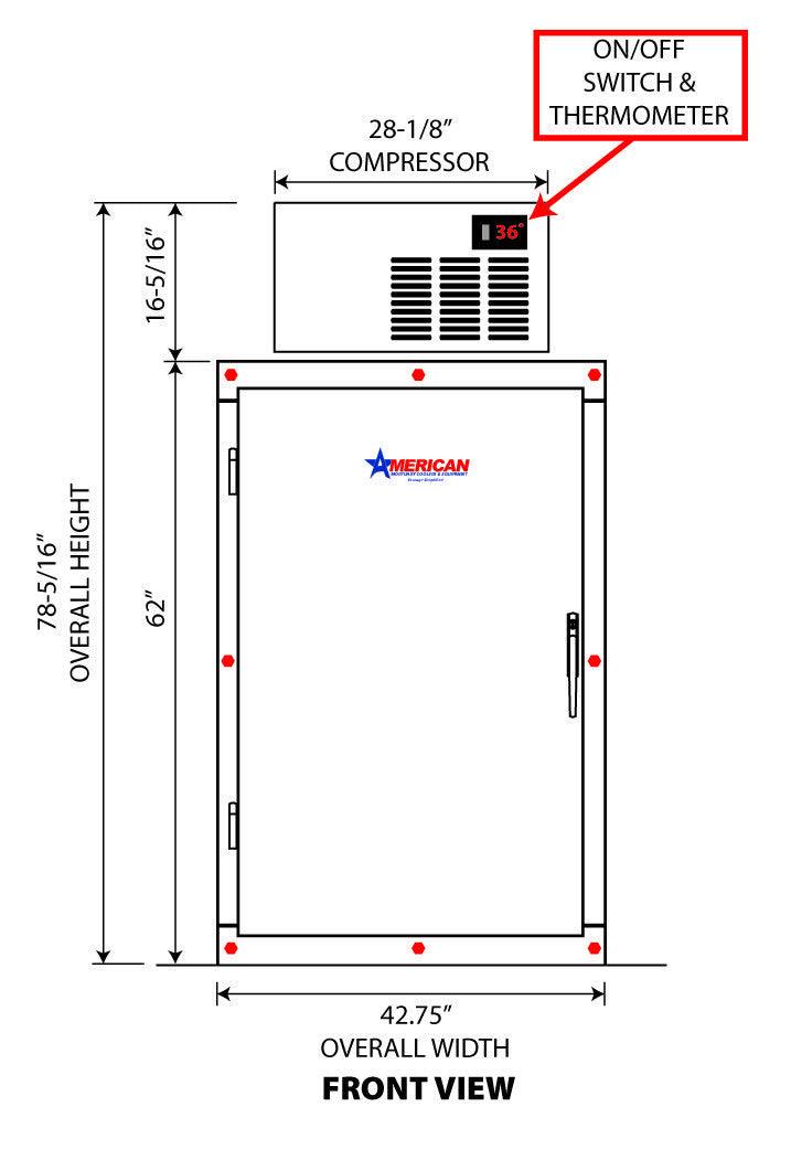 Drawing of 3 tier mortuary freezer - DO NOT COPY